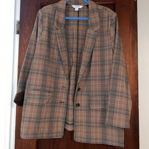 Old Navy Tan and Brown Plaid Blazer